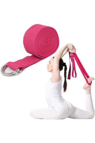 ASKIND Yoga Strap for Stretching, Cotton Yoga Belt with Adjustable Metal D-Ri...