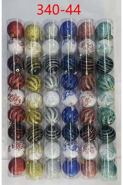 OEM Painted Christmas balls 6 cm, 9 pcs Red