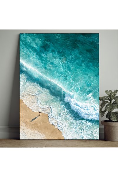 Generic Brand 1pc High-Quality Manga-Style Aerial View Woman Swimming Beach C...