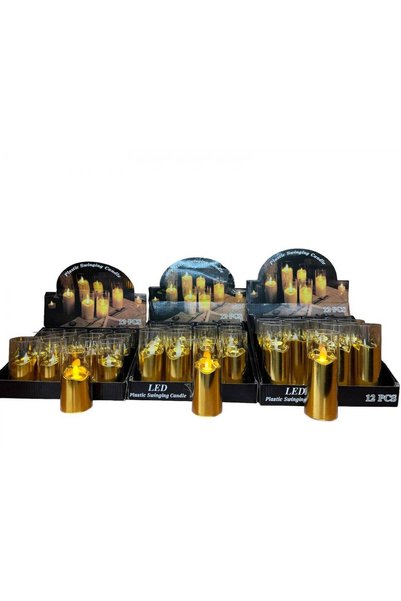 OEM Lumanari Din Plastic Auriu Cu Led 12/set 12,5cm