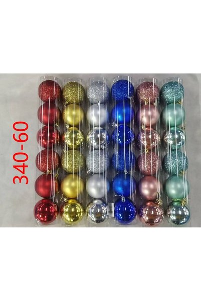 OEM Christmas Baubles 8 cm, 6 pcs Silver