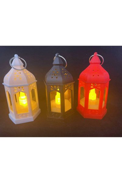 OEM Felinar mini hexagonal cu lumanare LED, cu baterii 12/set