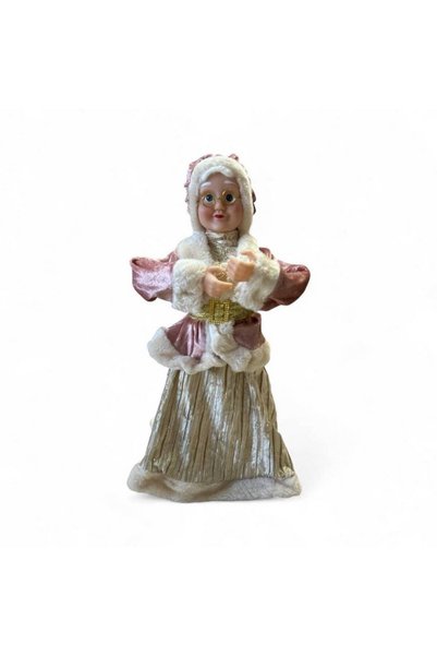 OEM Craciunita-Sotia Lui Mos Craciun Roz Auriu 45 cm