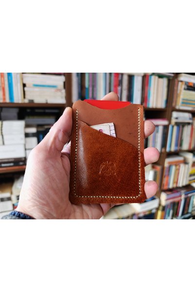 Mahfuz Genuine Leather Handcrafted Hermès-Style Minimalist Wallet Dak461