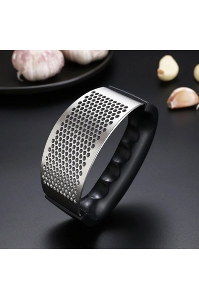 Premium Manual garlic and ginger press, stainless steel + PP, ergonomic desig...
