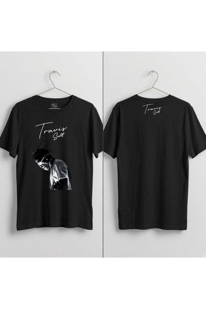 playwear Travis Scott V1 Printed 100% Cotton Crew Neck T-Shirt.