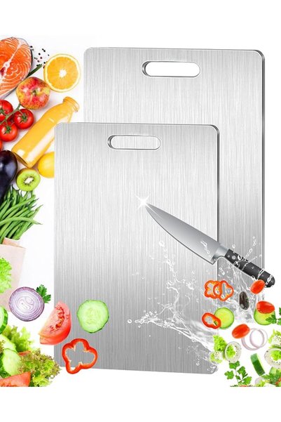 GENERAL 39 * 28cm Stainless Steel Cutting Board for Kitchen,Upgrade Double Si...
