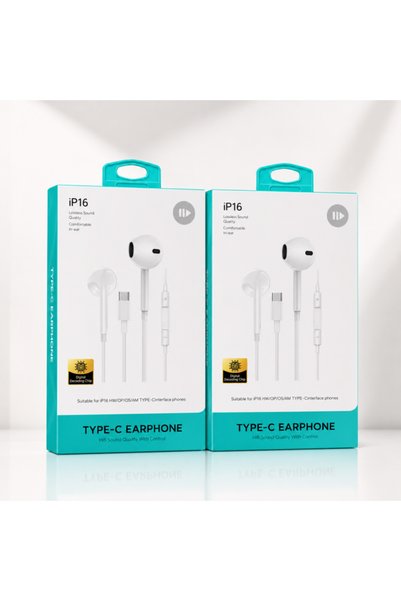 Premium Căști cu fir USB Type-C, sunet stereo de înaltă calitate, microfon in...