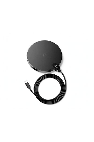 Generic Brand 15W Qi Wireless Charger Pad - LED Display + 1.5M Type-C Cable