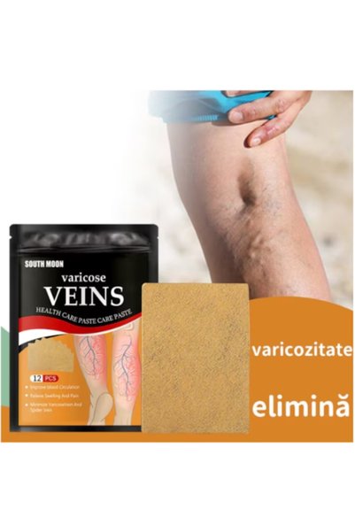 Varicose Veins Plasturi pentru picioare și tălpi, set de 12 bucăți – cu extra...