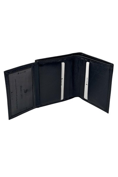 xdeonss Siyah Hakiki Deri İkiye Katlamalı Dikey Model Spor Erkek Cüzdan // XD-3010-SIYAH-ST