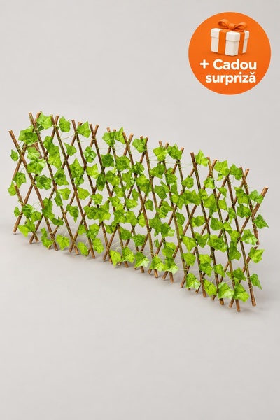OferteTop Gard Verde Decorativ cu Frunze Artificiale, Extensibil 80 x 30 cm, ...
