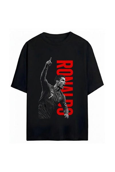PANDORICA Μπλουζάκι με σχέδιο Cristiano Ronaldo, με στάμπα, unisex, oversized...