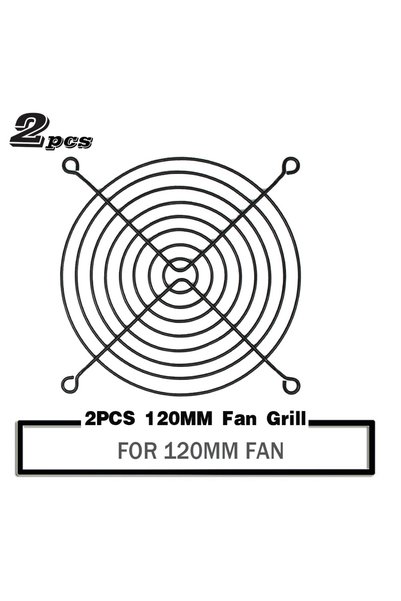 Choice 2PCS 120MM 2PCS 60mm 80mm 90mm 92mm 120mm 140mm Fan Grills Metal Mesh ...
