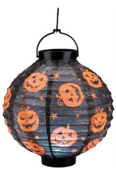 Edco Halloween Decorative Lantern with Light, Ø 20 cm, Hangable – 4 Models: P...