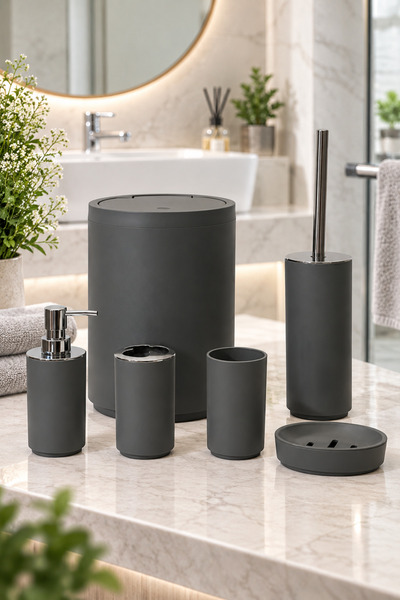 NOKKA Lina 6 Piece Bathroom Set Beige