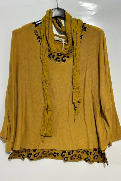AYASOFYA OTANTIK Set de 2 bluze din jerseu din bumbac cu model de imprimeu le...