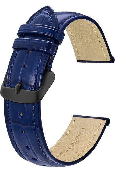 BISONSTRAP Watch Straps, Alligator Embossed Leather Watch Bands, Band Width- ...