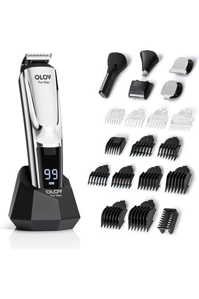 OLOV FOR MAN ماكينة تشذيب اللحية، مجموعة أدوات العناية الشخصية للرجال تتضمن 2...