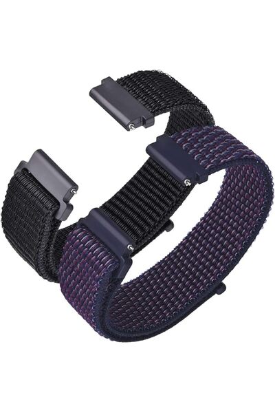 GENERAL ANNEFIT Nylon Sport Loop Watch Bands, 2 Packs Quick Release Adjustabl...