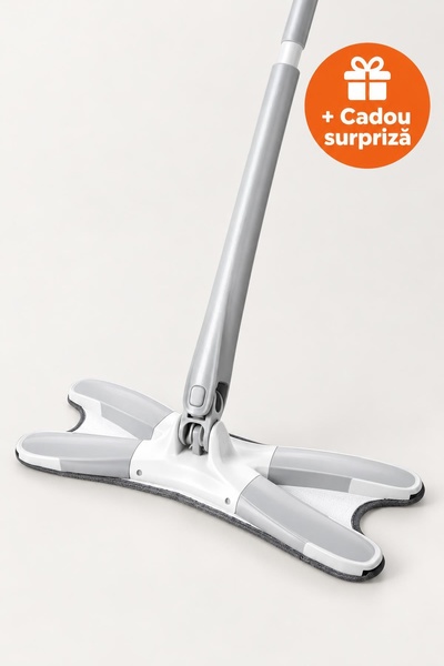 OferteTop Mop cu Stoarcere Automată, Cap Plat Rotativ 360°, Lavetă Microfibră...