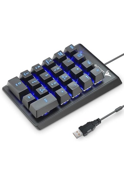 GENERAL لوحة أرقام "روتاي"، لوحة مفاتيح رقمية ميكانيكية سلكية تعمل بمنفذ USB،...