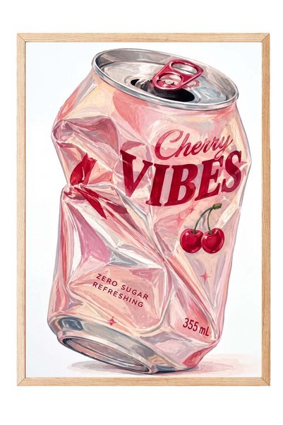 Postifull Poster Cherry Vibes – Tablou cu ramă din lemn Nr. 160131
