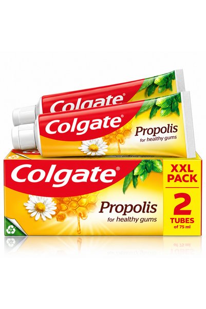 Colgate Σετ οδοντόκρεμας με πρόπολη για υγιή ούλα, συσκευασία XXL, 2 x 75 ml,...