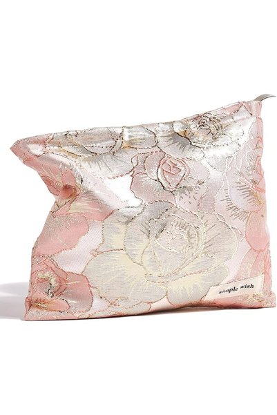 Sminra Makeup Bags for Purse with Zipper, Travel Cosmetic Pouches, Silver