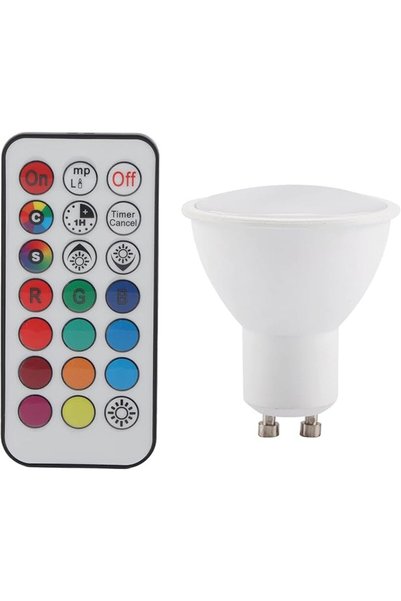 F Y E L C O. مصباح LED متغير الألوان بتقنية RGB - إضاءة بيضاء دافئة وألوان مت...