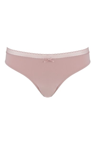 DD SHOP Chiloti Roz Nude Microfiber cu Dantela & Fundita pentru Femei