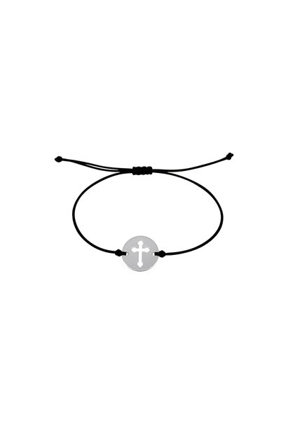 BIZZARO Brățară ,din Argint 925 si Fir Roșu de Mătase Reglabil , pentru Adulț...