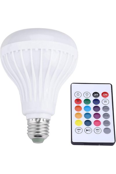 Haofy مصباح LED مع مكبر صوت، 12 واط، مصباح موسيقي لاسلكي متغير الألوان بتقنية...