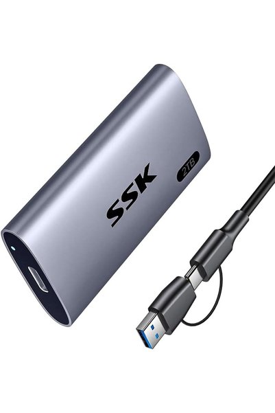 SSK External 2TB Ssd Hard Drive, Portable Ssd Up to 550Mb/S, Fast Solid State...