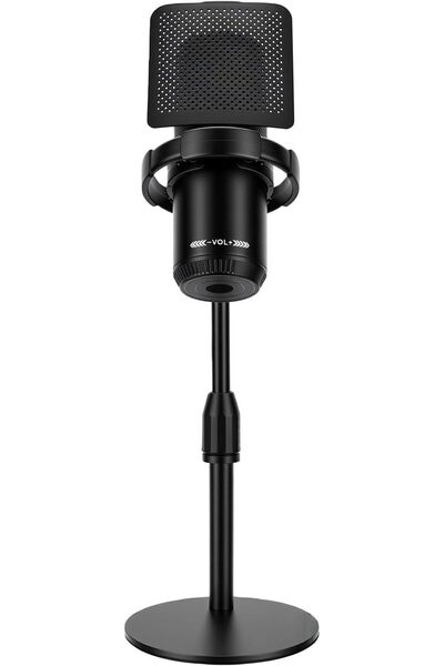 GOWENIC USB Condenser Microphone with RGB Light for Gaming