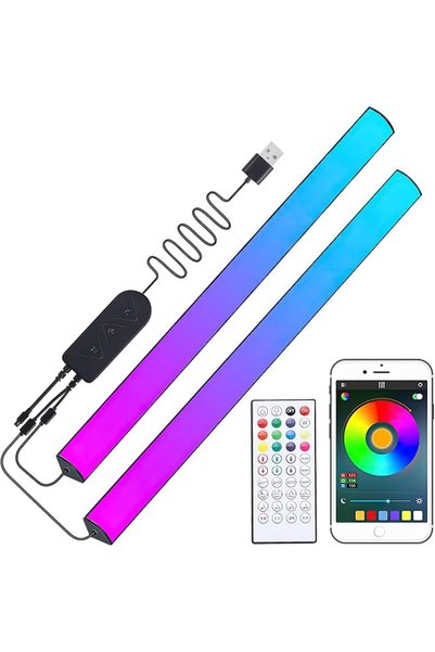 GENERAL شريط إضاءة RGB أسفل الشاشة للألعاب، مزود بإضاءة LED RGB مع تطبيق ذكي ...