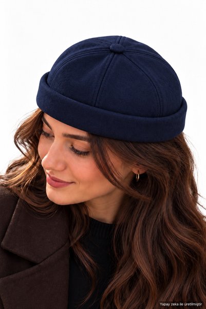 ZERAMİNE Kaşe Docker Bere Şapka Yünlü Unisex