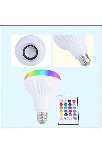 GOTOTOP مصباح LED متغير الألوان بتقنية RGB، مصباح مكبر صوت لاسلكي، 12 واط، قا...