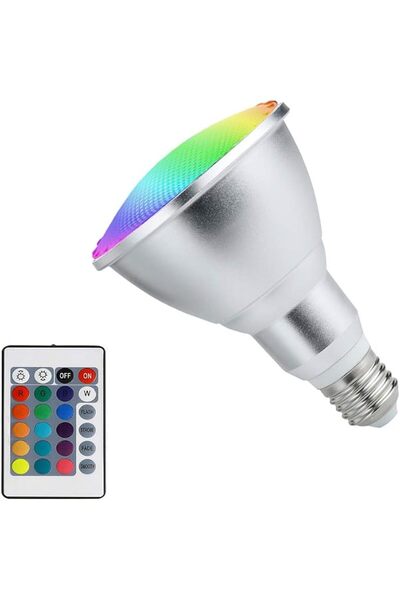 GENERAL مصباح LED خارجي متعدد الألوان بتقنية RGB، طراز PAR30، بقوة 10 واط، قا...