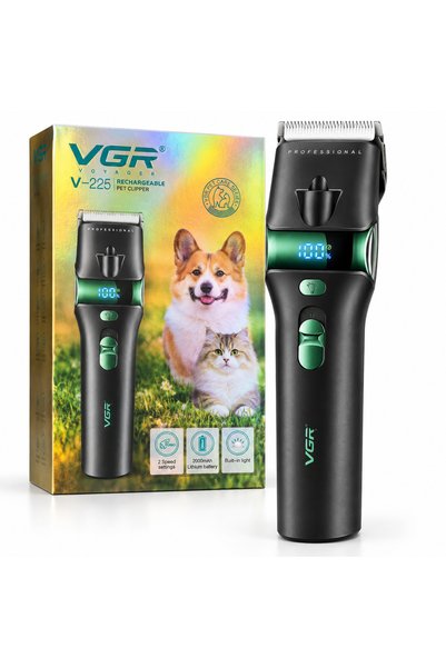 VGR Машинка за подстригване на кучета и котки V-225 – 2000 mAh, 150 мин, LED ...