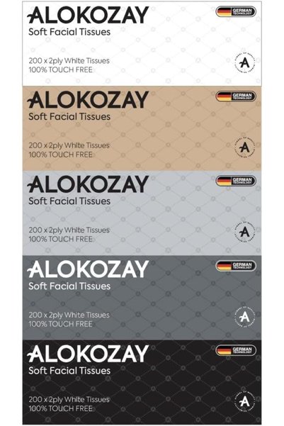 Alokozay 2 Ply Soft Facial Tissues 5-Pack