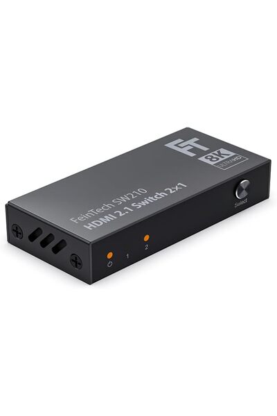 FEINTECH مفتاح HDMI SW210 بدقة 4K وتردد 120 هرتز، 2 مدخل 1 مخرج أو 1 مدخل 2 م...