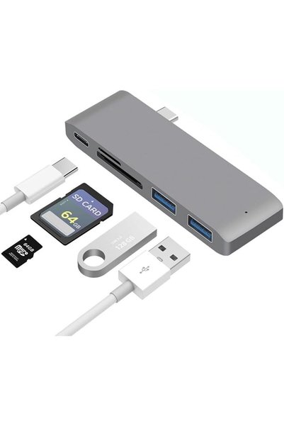 GENERAL USB Hub 3.0 5 Ports, Portable TF/SD Card Reader, Sleek Design, Advanc...