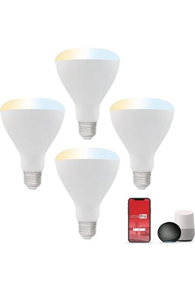 GENERAL مصباح LED ذكي يعمل بتقنية Wi-Fi من UltraPro، طراز BR30، بقوة 65 واط، ...