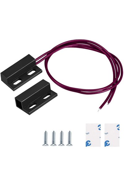 Gebildet 6pcs Recessed Wired Security Window Door Contact Sensor Alarm Magnet...