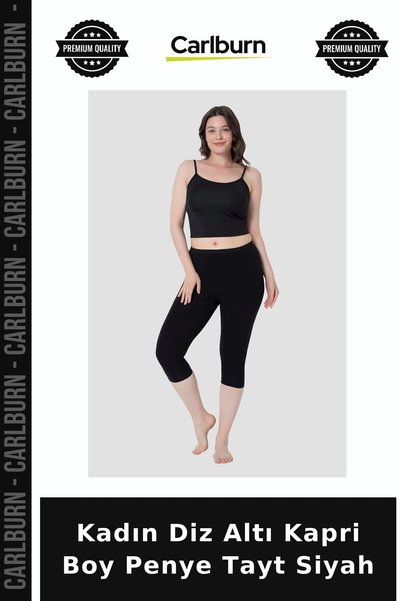 Carlburn Custom-Made Women's Knee-Length Capri Pants, Black Basic Style, Suit...