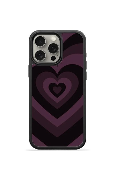 PiyasaSepeti غطاء هاتف iPhone 15 Pro Vorian Black Hole، لون بوردو، بتصميم طبق...