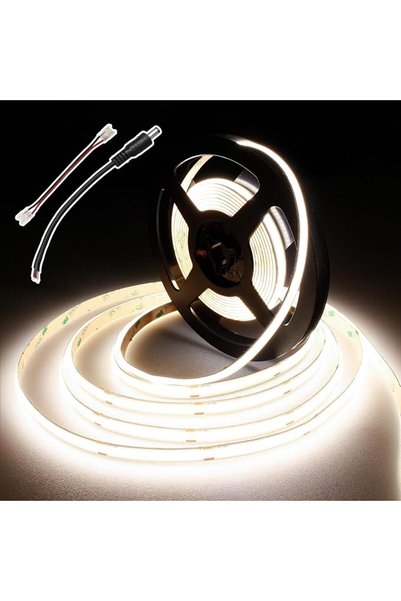 GENERAL 480 LEDs/M COB LED Strip 5m, 12V, High Density, 4000K, 8 mm, 9 W/m, C...