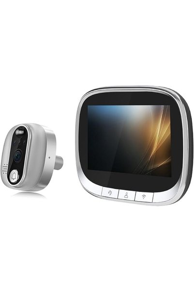 Fawoonu Smart Doorbell Camera 2.4GHz WiFi Peephole Camera 4.3-inch IPS Displa...