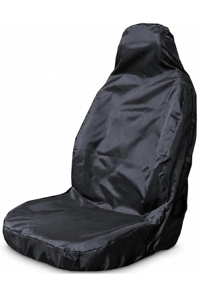 GENERAL Heavy Duty Black Waterproof Car Seat Cover - Single (Airbag Friendly)
